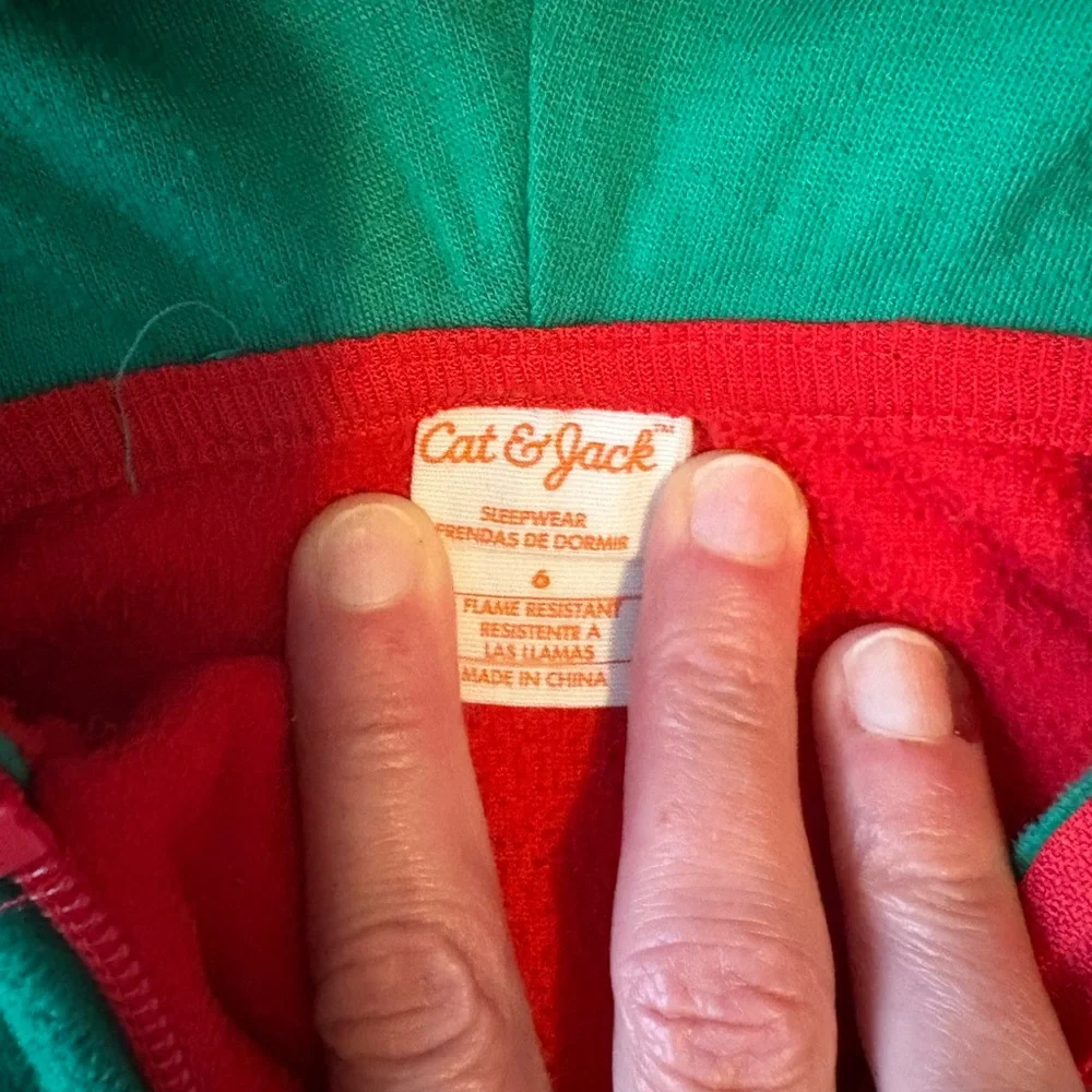 Cat and Jack Elf Onesie Pajamas - Picture 3 of 5